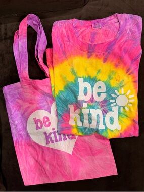 NWOT Be Kind Graphic Tee & Tote Bag
